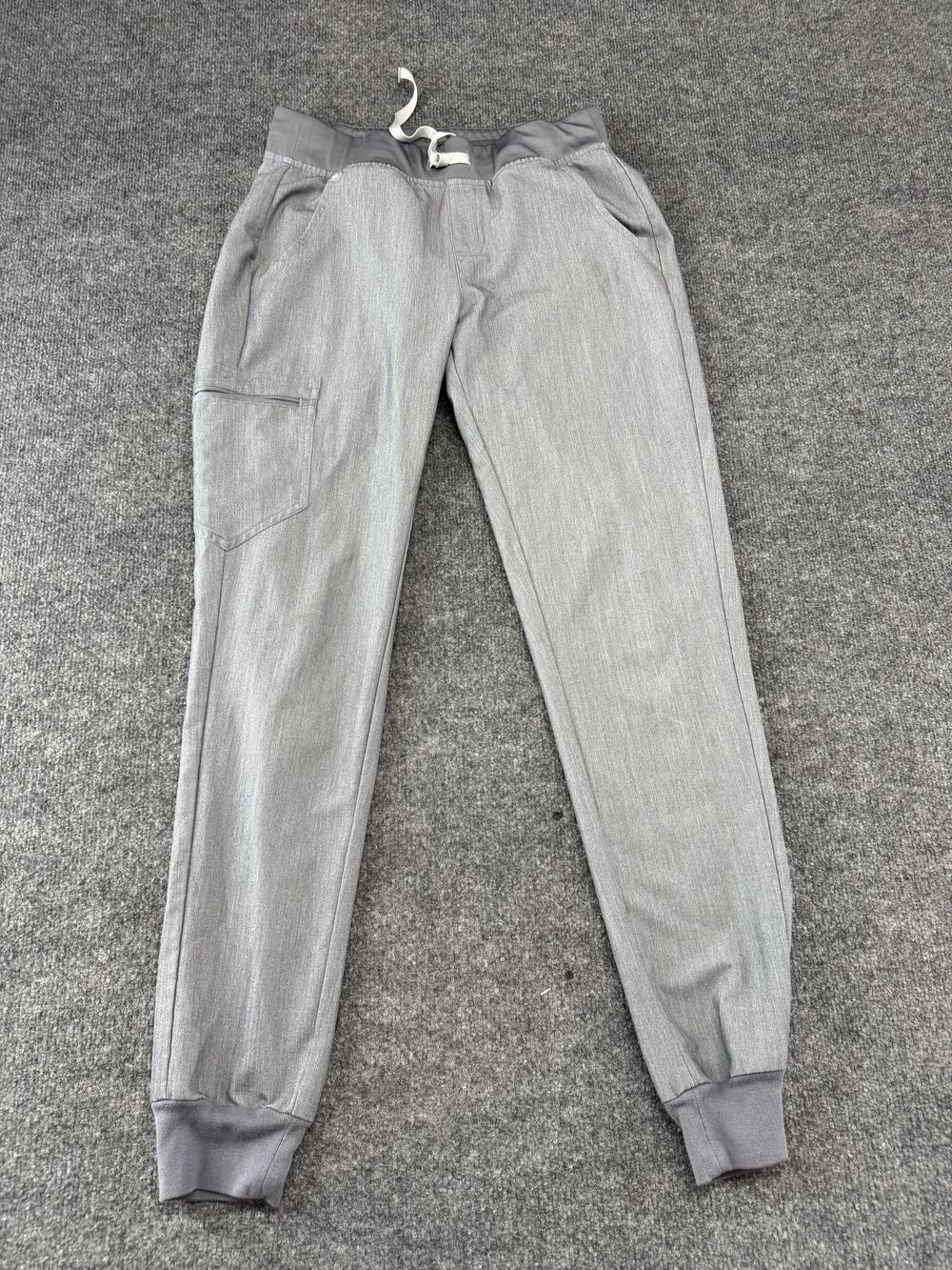 Figs Pants Womens Small Tall Gray Technical Collection Jogger Scrub Medical